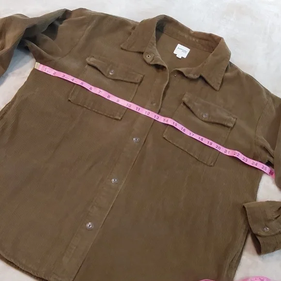 Kensie Jeans Green Button Down Corduroy Over Shirt Jacket Mens Size L - Picture 4 of 13
